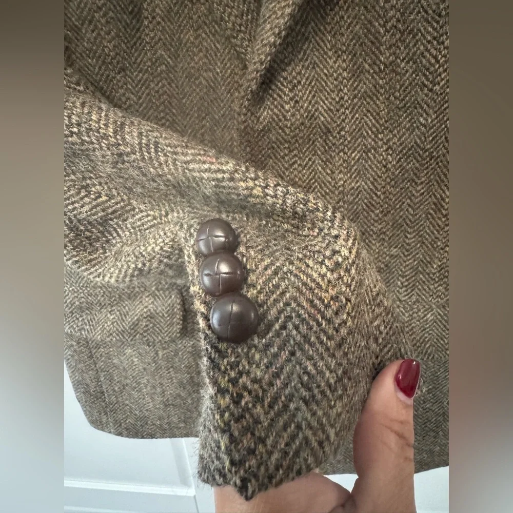 Harris Tweed Hardwick Clothes 100% Wool Men's Classic Herringbone Blazer